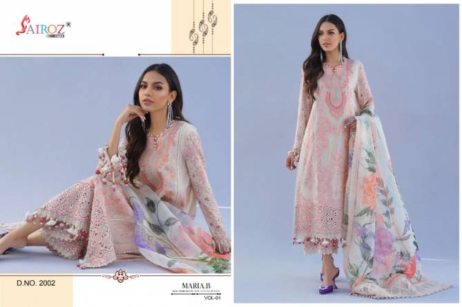Sairoz Maria B Self New Designer Festive Wear Cotton Collection 1 Pakistani Suits
